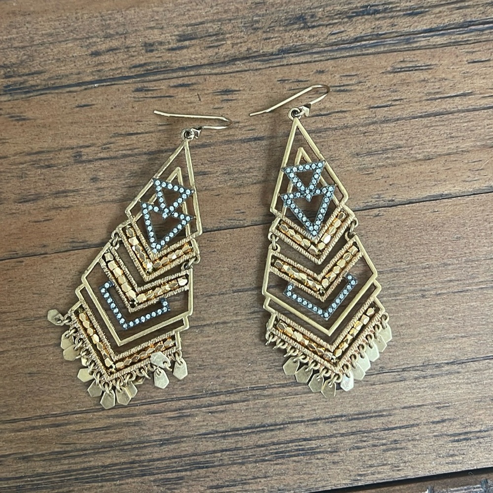 Gold earring with diamond embellishment - Stella and Dot